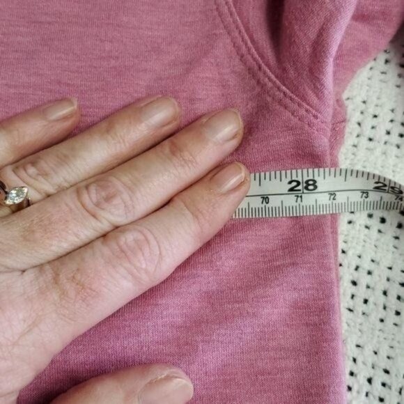 LOLE Cinched Neck Stretch Eco Friendly Pink Pullover Tunic with Pockets - Picture 9 of 11